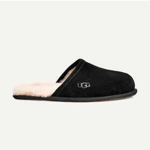 NWOT uggs men’s scuff black suede slippers